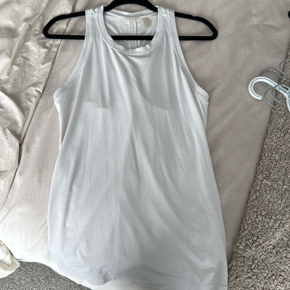 Zella racerback with twist back, white, size small